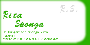 rita sponga business card